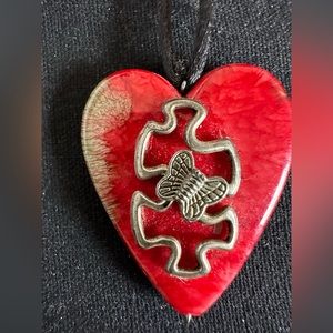 Hand crafted Autism Awareness necklace